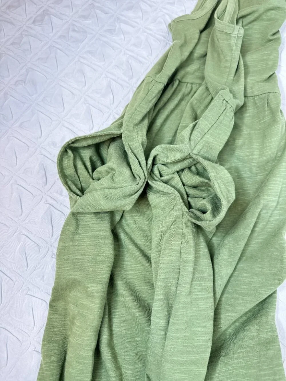 Pact Relaxed Slub Henley Tank Midi Dress, Size Medium Boho Nature Cottage Resort - Picture 8 of 8